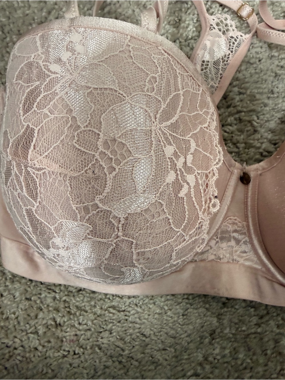 Cacique Lace-Overlay Balconette Bra - Blush size 42DDD - Picture 7 of 8